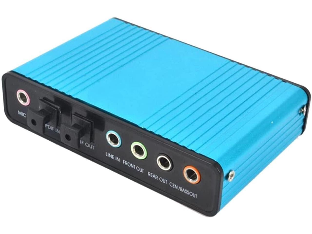 HEYUAN Live Sound Card, USB 6 Channel 5.1/7.1 Surround External Sound Card PC Laptop Desktop