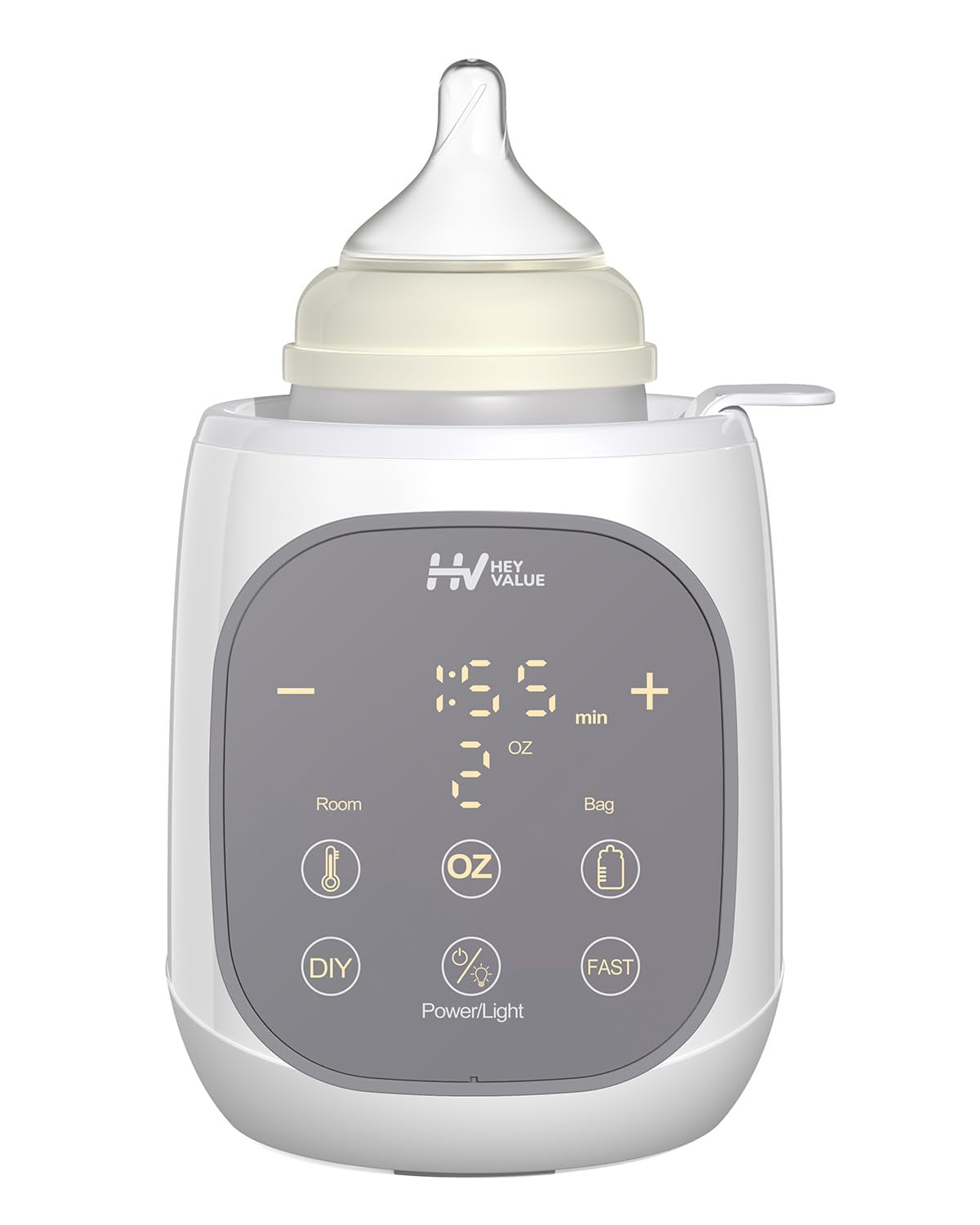 Heyvalue Fast Bottle Warmer 12in1 Water Bath Baby Bottle Warmer for Breastmilk and Formula