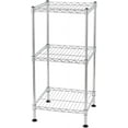 thumbnail image 1 of Changeable Assembly Floor Standing Carbon Steel Storage Rack Wire Shelves Unit Adjustable Metal Shelf Rack Kitchen Storage Organizer (Silver, 3-Layer), 1 of 11