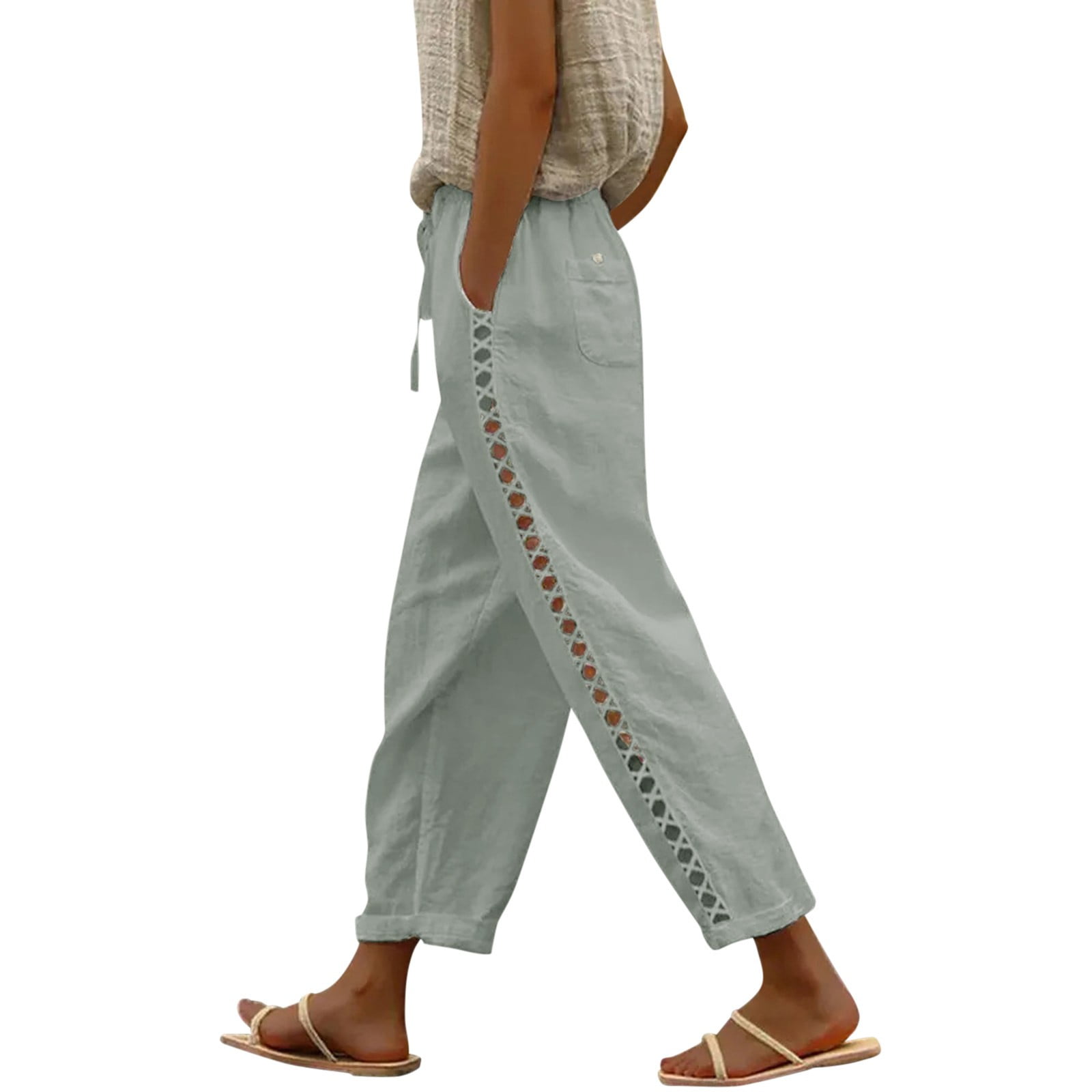 HEZHUONE The Day on Clearance Deals Petite Crop Pants Women White House ...