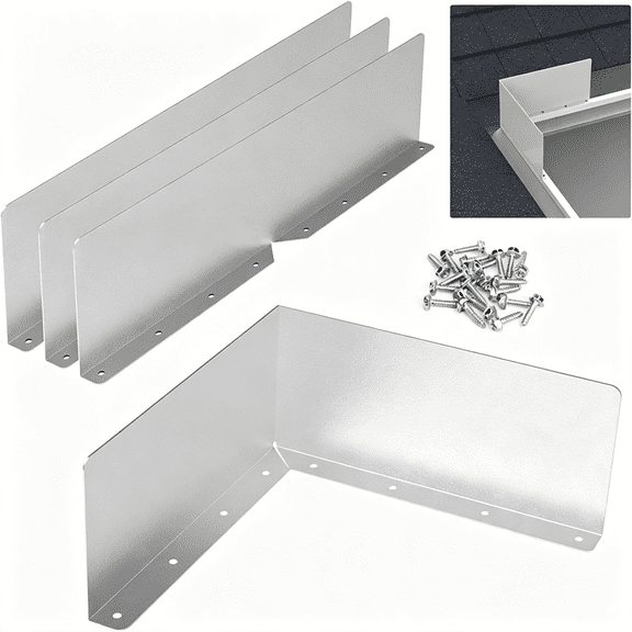 HEZIFQ 2 Pcs Gutter Valley Splash Guards,Rain Gutter Valley Roofing Gutter Guards|Bent Style,Downspout Diverter Roof Rain Diverter Roofing Gutters for House Shingle Roofs Corner