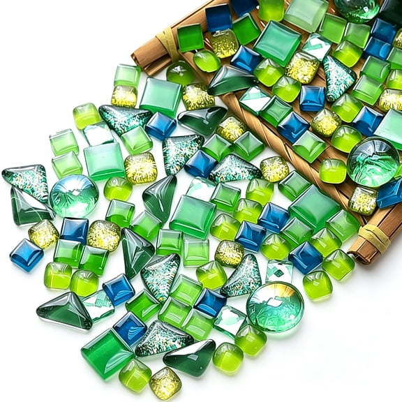 HEZIFQ 500G Mixed Color Irregular Crystal Mosaic Tiles,Tiny Mosaic Tile Diy Hobbies Children Handmade Crystal Craft for Craft Bathroom Kitchen Home Decoration Diy Art Projects,0.4X0.4"