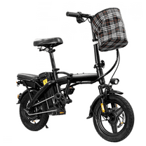 HEZZO 48V Electric Bike 350W Motor 10.4AH Battery Front Suspension Lightweight E Bike for Adults