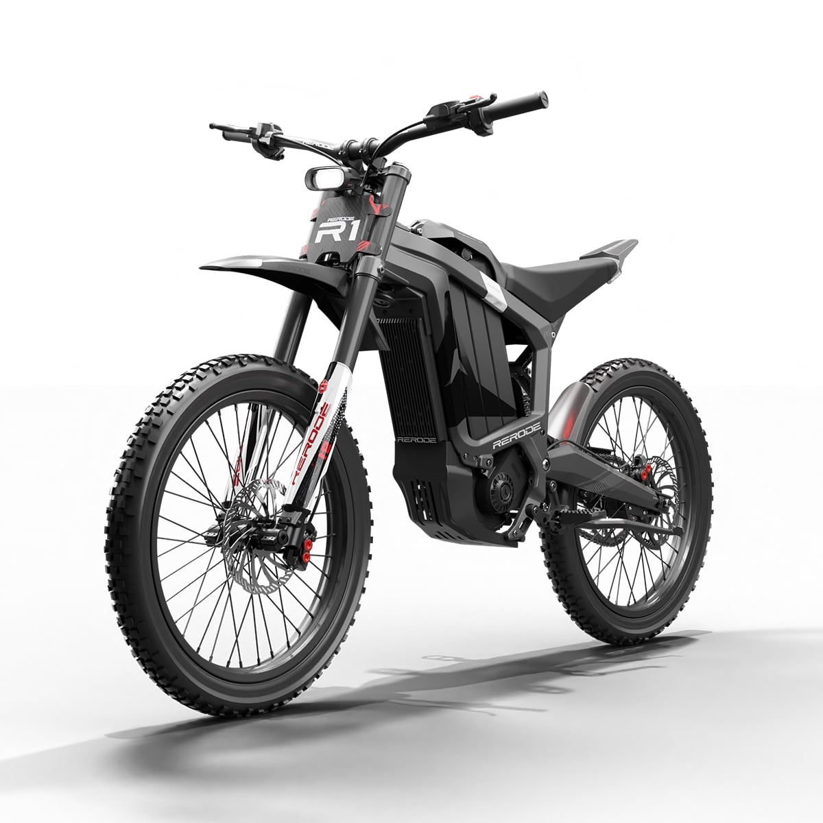 HEZZO 72v 8000W Brushless Motor Middrive Ebike Rerode R1 Electric Dirt Bike 35Ah Off Road Electric Motorcycle 440NM E Moto 53MPH 75 Miles Long Range Full Shock Absorption