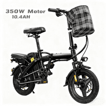HEZZO Electric Bike for Adults 48V 350W Motor 10.4AH Battery Lightweight Frame Front Suspension