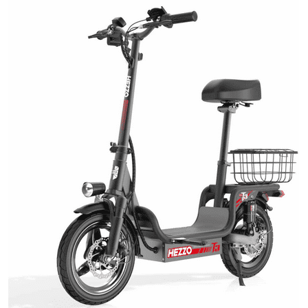 HEZZO Electric Scooter for Adults 48V 750W Motor 15AH Battery 20MPH Speed 28 Mile Range Folding Design