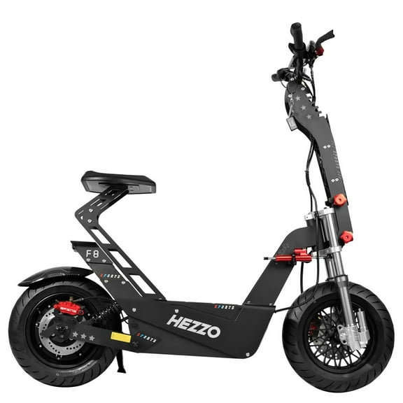 HEZZO Electric Scooter for Adults 74V 15000W Motor 50AH Battery 65MPH Speed 95 Mile Range Folding LED Display