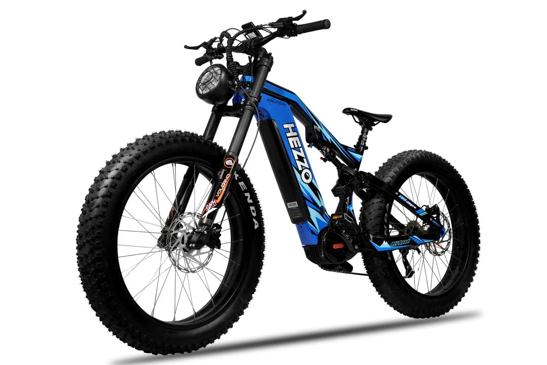 Hezzo HEZZO K9 Carbon Fiber Electric Dirt Mountain Bike, Peak 1500W bAFANG ...