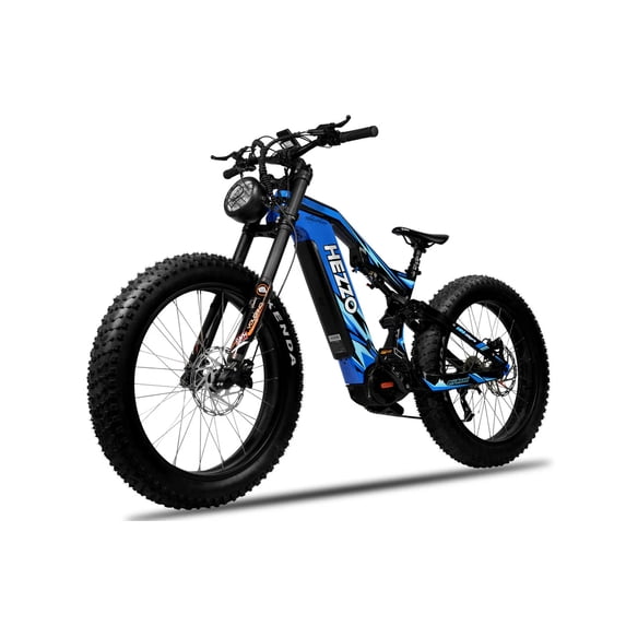 HEZZO K9 Carbon Fiber Electric Dirt Mountain Bike, Peak 1500W bAFANG Mid-Drive M620 Moter with 52V 21Ah Samsung Battery for Adults