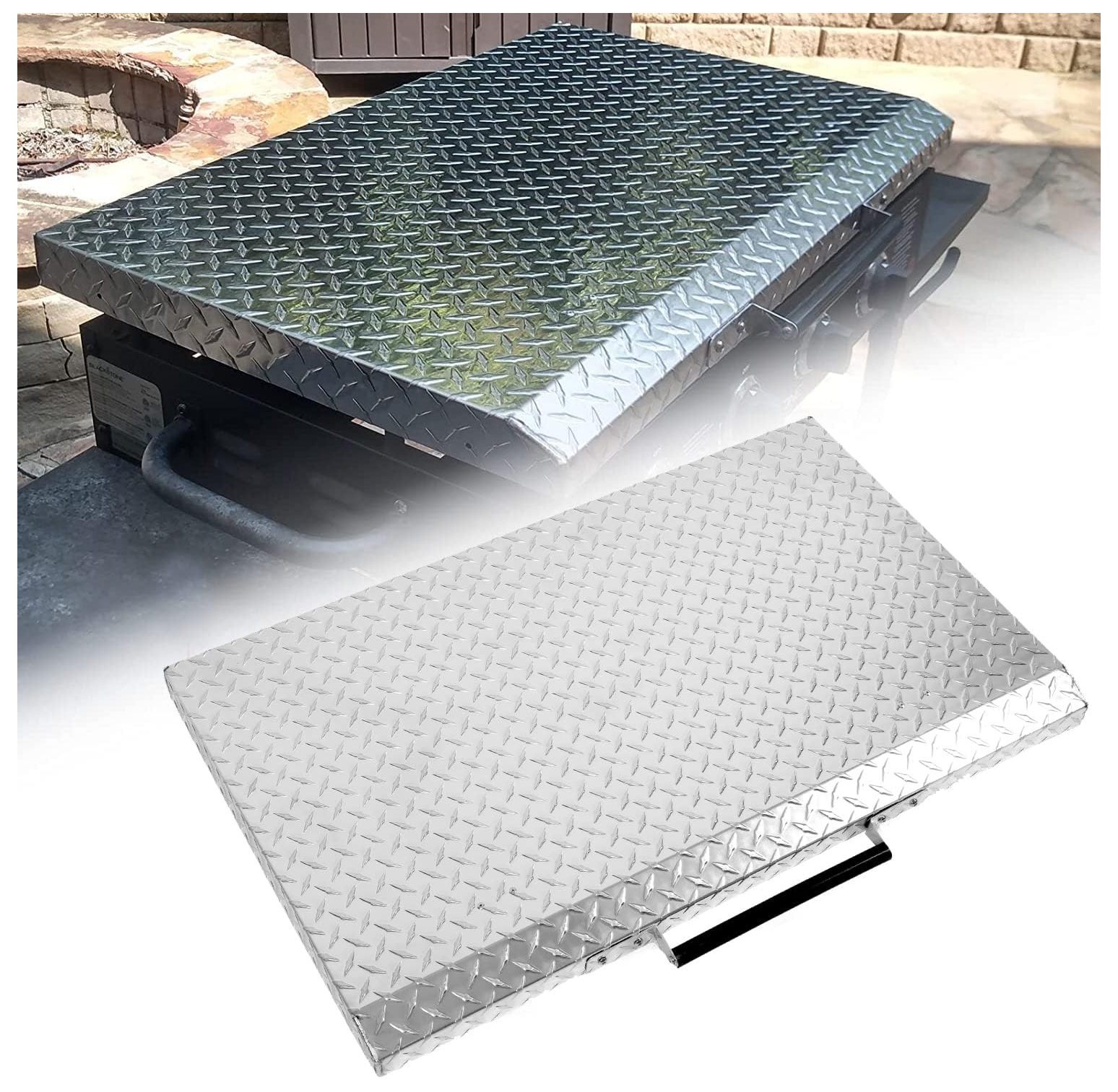 HElectQRIN Griddle Cover 36 Inch Compatible with Griddle Lid Waterproof Silvery Aluminum Hard