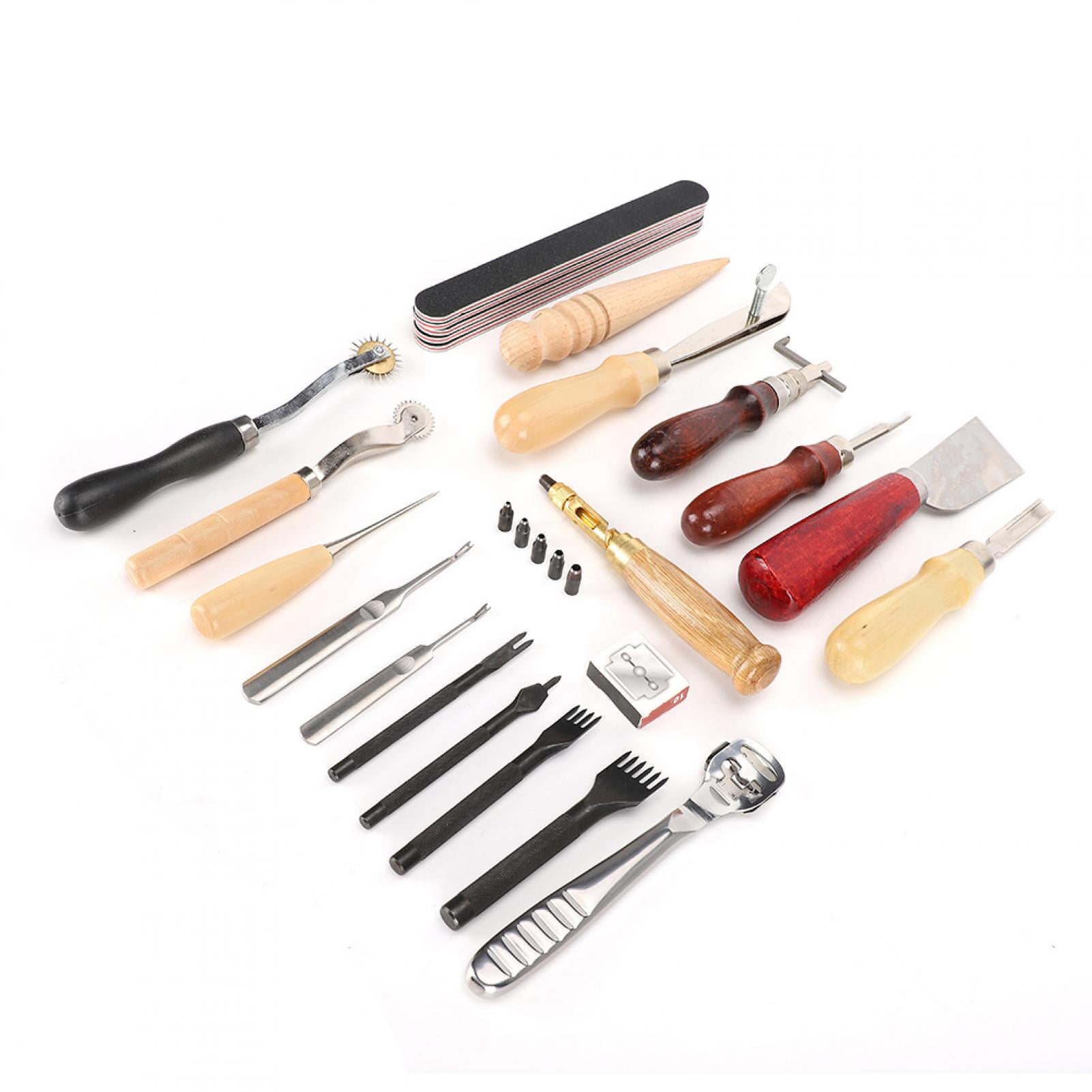 HElectQRIN Hand Sewing Leather Tools,19PCS Leather Craft Tools