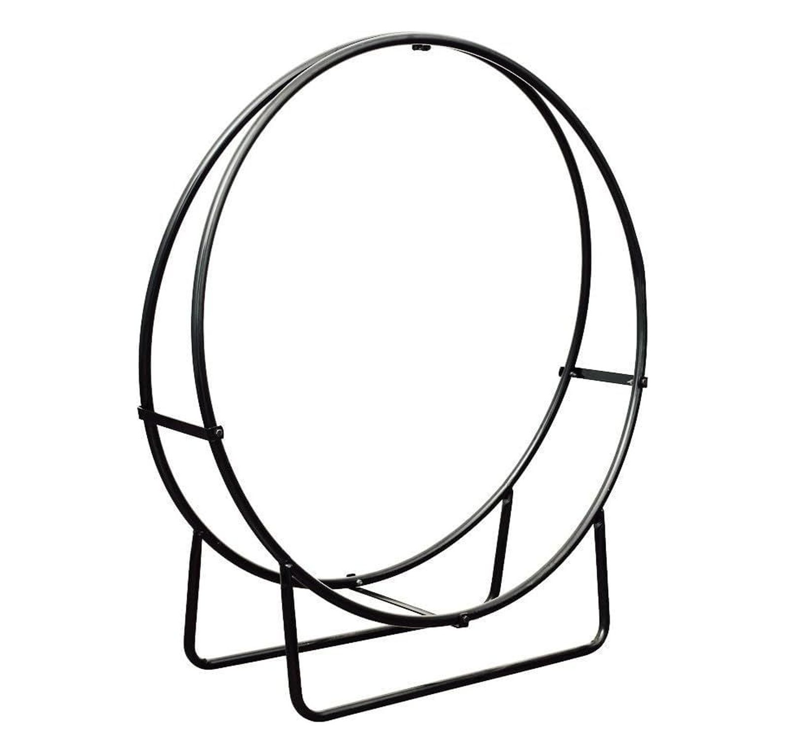 HElectQRIN Large Heavy Duty Firewood Racks 40Inch Round Steel Holder