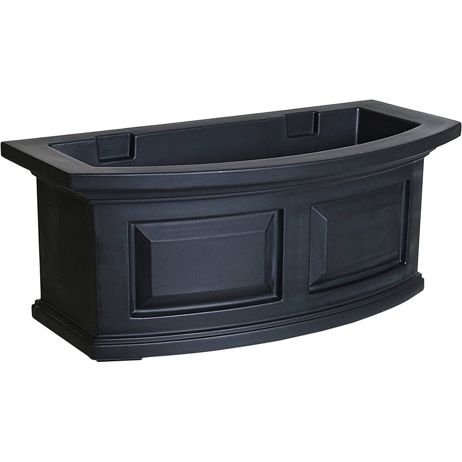 Black 24" Resin Window Box with Water Reservoir