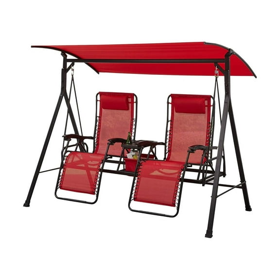 HElectQRIN Replacement Canopy Top Cover for Big and Tall Bungee Swing - RED - Will FIT IF Chair is RED