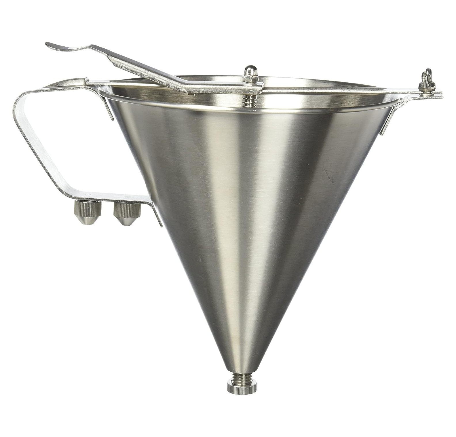 HElectQRIN Stainless Steel Confectionery Funnel with 3 Nozzles Medium