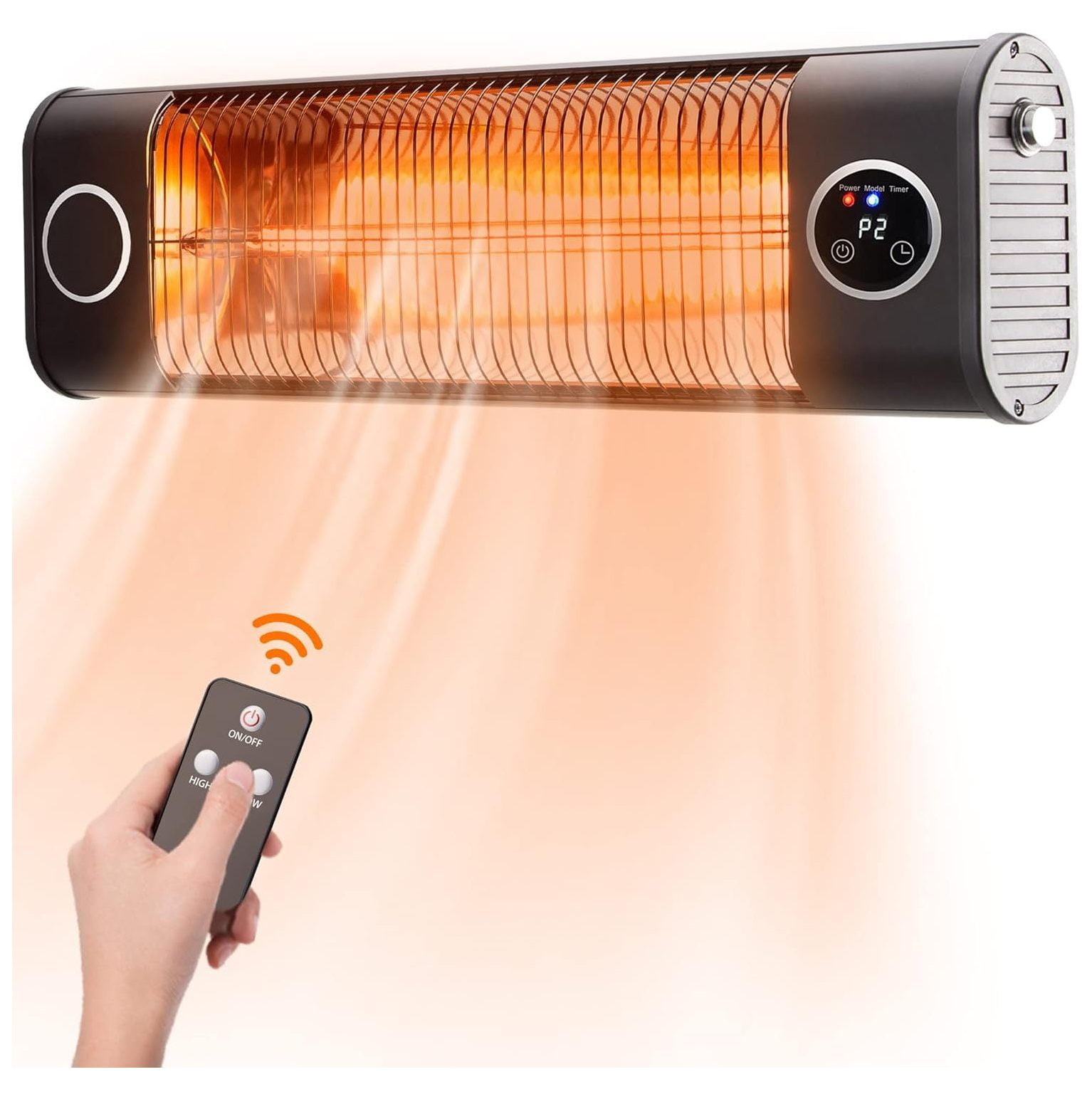 HElectQRIN WallMounted Electric Patio Heater,1500W Indoor/Outdoor
