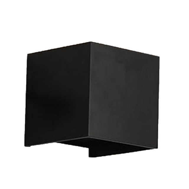 HElectQRIN Wall Sconce Lamp,Wall Sconce Black Quadrate 12W 3000K Warm