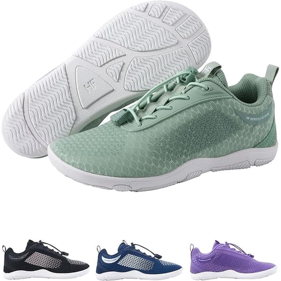 HF Flow Minimalist Barefoot Shoes for Men & Women | Zero Drop, Arch Support, Splash-Proof & Breathable Footwear | Lightweight Ergonomic Shoes for Pain Relief & Posture Correction | Unisex