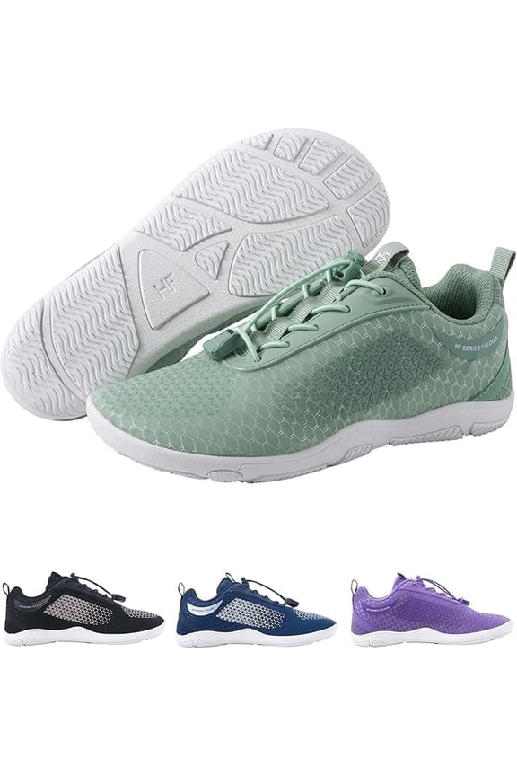 HF Flow Minimalist Barefoot Shoes for Men & Women | Zero Drop, Arch Support, Splash-Proof & Breathable Footwear | Lightweight Ergonomic Shoes for Pain Relief & Posture Correction | Unisex