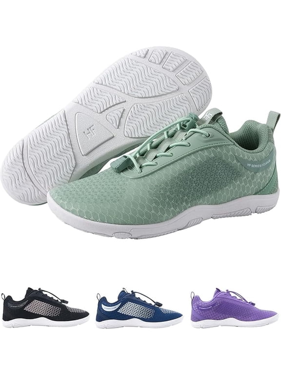 HF Flow Barefoot Minimalist Shoes Women Men | Wide Toe Box | Zero Drop | Lightweight Walking Shoes for Foot Knee Back Pain Relief
