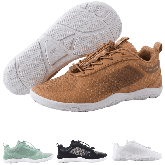 HF Flow Minimalist Barefoot Shoes for Men & Women | Zero Drop, Arch Support, Splash-Proof & Breathable Footwear | Lightweight Ergonomic Shoes for Pain Relief & Posture Correction | Unisex