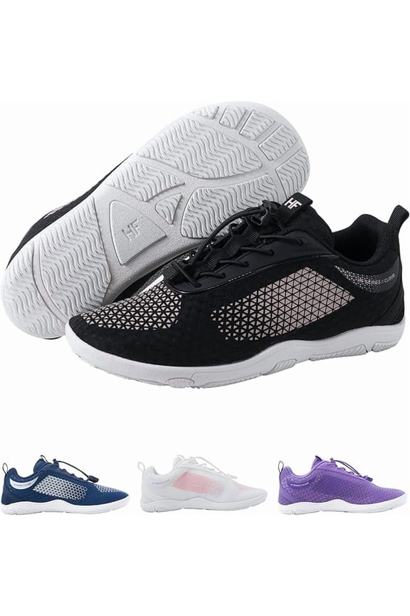HF Flow Minimalist Barefoot Shoes for Men & Women | Zero Drop, Arch Support, Splash-Proof & Breathable Footwear | Lightweight Ergonomic Shoes for Pain Relief & Posture Correction | Unisex