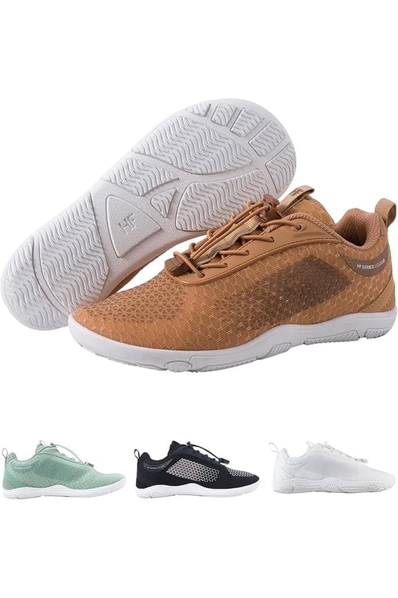 HF Flow Minimalist Barefoot Shoes for Men & Women | Zero Drop, Arch Support, Splash-Proof & Breathable Footwear | Lightweight Ergonomic Shoes for Pain Relief & Posture Correction | Unisex