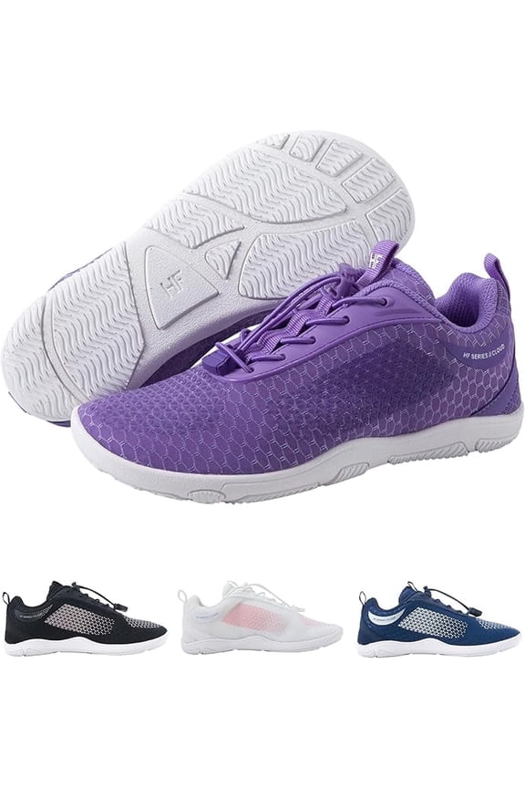 HF Flow Minimalist Barefoot Shoes for Men & Women | Zero Drop, Arch Support, Splash-Proof & Breathable Footwear | Lightweight Ergonomic Shoes for Pain Relief & Posture Correction | Unisex