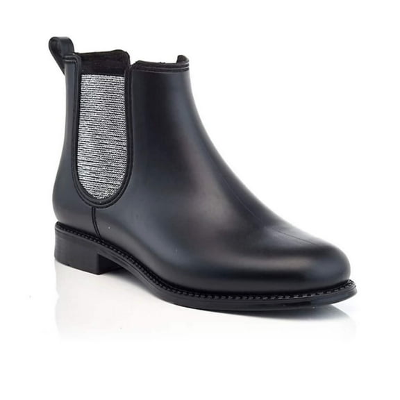 HF Marsala Patterned Elastic Ankle Rain Boot