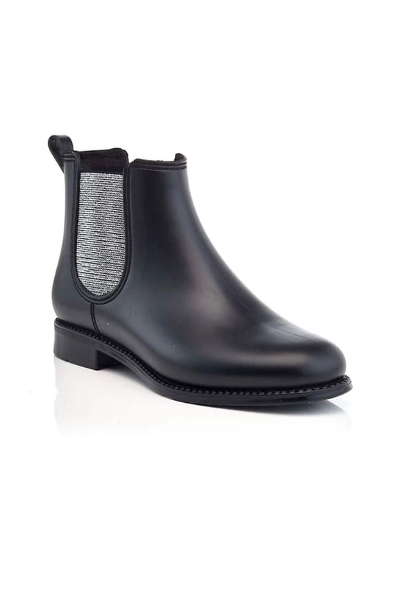 HF Marsala Patterned Elastic Ankle Rain Boot