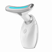 HF Neck Massager with Facial Lifting, Red & Blue Light Phototherapy, RF Skin Tightening Anti Wrinkle Device   USB Rechargeable