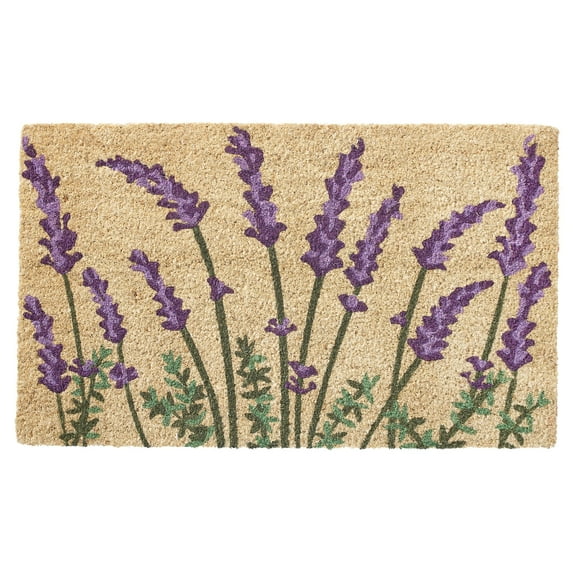 HF by LT Lavender 100% Coir Doormat, 18 x 30 inches, Naturally Durable, PVC-Backing, Sustainable