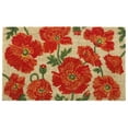 thumbnail image 1 of HF by LT Red Poppies 100% Coir Doormat, 18 x 30 inches, Naturally Durable, PVC-Backing, Sustainable, 1 of 1