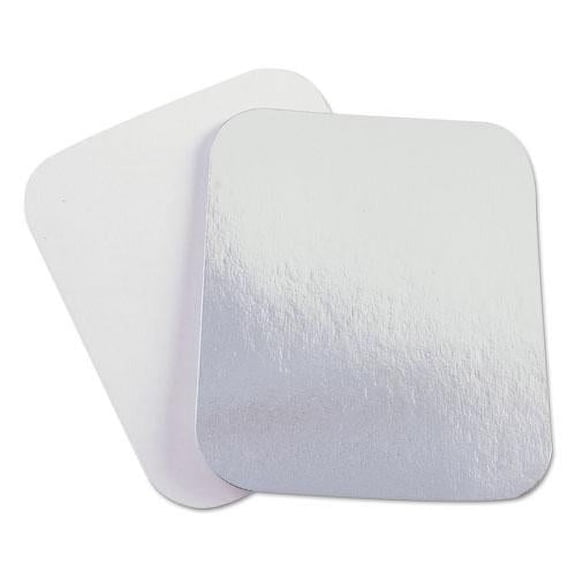 HFA Laminated Board Lid, 7 x 5, Silver/White, Aluminum, 500/Carton 2060L