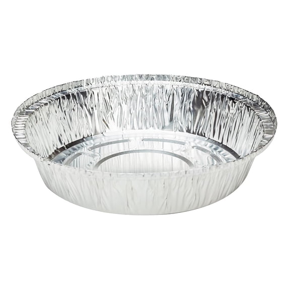 HFA® Round Aluminum Container, 48 oz, 9" Diameter, Silver, 500/Carton 204630