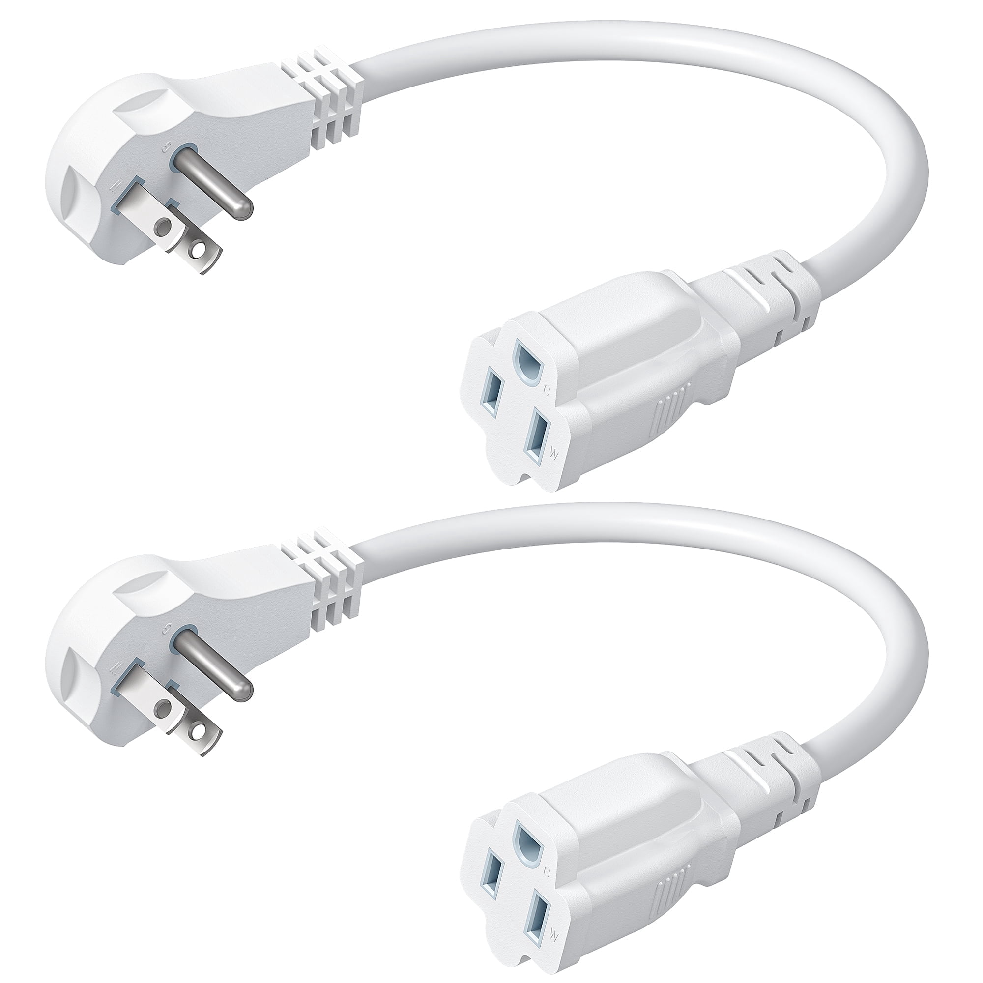 アデレイslimメソッド3本 Hyper Tough 10FT 16AWG 3 Prong White Indoor 3-Outlet Extension