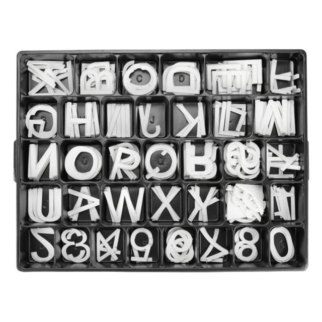 HFD2.0 Universal Single Tab Helvetica Typeface Changeable Letters (320