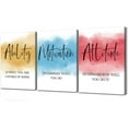 thumbnail image 1 of HFDF 3 Piecespirational Canvas Wall Art Ability Motivation Attitude Wall Art Positive Affirmations Wall Decor Quotes Wall Decor Motivational Posters for Office Home Decor (x3PCS) 8x10inch Framed, 1 of 6