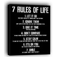 thumbnail image 1 of HFDF 7 Rules of Life Motivational Poster - Canvas 8x10inch Framed, 1 of 4