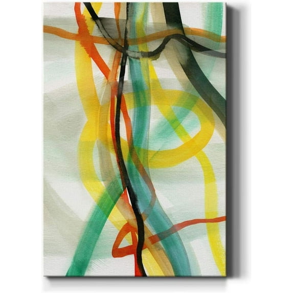 HFDF Abstract Wall Art Patgs & Prts for Home Yellow Green Colorful Wdow Drama Canvas Wall Hanggs for Livg Room Kitchen Decor - LT15 8x10inch Framed