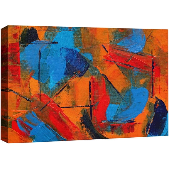 HFDF Abstract Waterfall Large Wall Art for Living Room Mountain Lake Overd Canvas Wall Decor Pictures Nature Landscape Print Painting Modern Home Artwork Office Bedroom Dining Room 20x16inch Framed