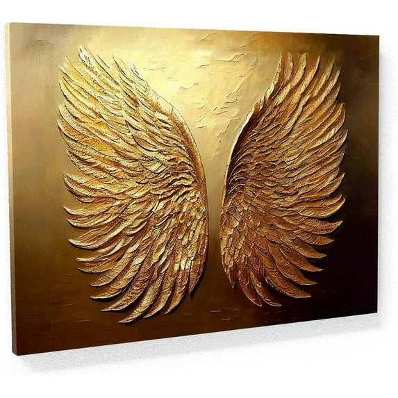 HFDF Angel Wings Heaven 17 Canvas Art Home Decor Wall Art Print Poster Painting Medium 18x12inch Framed