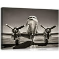 thumbnail image 1 of HFDF Aviation Decor DC-3 Vtage Airplane Decor Airplane Wall Decor Airplane Propeller Wall Decor Aviation Art Airplane Patg Airplane Canvas Wall Art for Livg Room Bedroom Decor 10x8inch Framed, 1 of 5