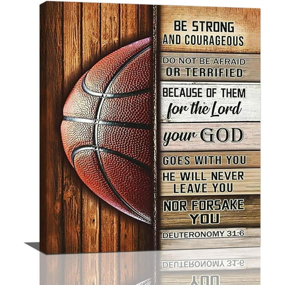 HFDF Banonaty Basketball Wall Art - spirational Quotes Canvas Prts - Gifts for Coach, Player - Home Decorations for Boys Room, Gym, Livg Room, Bedroom - 8x10inch Framed