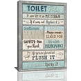 thumbnail image 1 of HFDF Bathroom Wall Art Toilet Rules Canvas Wall Decor Bathroom Sign Pictures Print Painting Teal Artwork Home Decoration for Bathroom 20x24inch Framed, 1 of 7