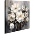 thumbnail image 1 of HFDF Bathroom Wall Art - White and Gray Flower Decoration, 10x8inch Unframed, 1 of 6