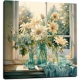 thumbnail image 1 of HFDF Bathroom floral wall art modern home decoration floral canvas print for bathroom living room dining room 10x8inch Framed, 1 of 7