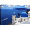 thumbnail image 1 of HFDF Beautiful Scenery Landscape Amazg Santori with Churches and Sea View Greece Canvas Art Wall Art - 10x8inch Framed, 1 of 5