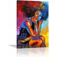 thumbnail image 1 of HFDF Black Women Wall Art Black Queen Artwork Black Art Wall Decor African American Abstract Art Patg (color04,less) 8x10inch Unframed, 1 of 5