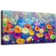 thumbnail image 1 of HFDF Blue Gold Abstract Canvas Art Modern Oil Painting Giclee Print Bold Navy Azure Swirls with Metallic Gold Highlights for Living Room Home Office Decor 24x16inch Framed, 1 of 6